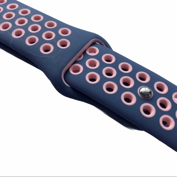 5/$20 NEW Blue Pink Silicone Sport Band Apple Watch 44/45/49 mm M/L Holes - Picture 7 of 8